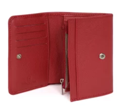 Hexagona Portefeuille Cuir Vachette Rouge " 467627 "