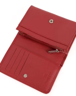Hexagona Portefeuille Cuir Vachette Rouge " 467627 " -Hexagona Soldes Boutique 46762788004 044449100 1625 14062022