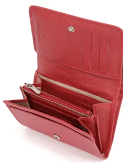 Hexagona Portefeuille Cuir Vachette Rouge " 467627 " -Hexagona Soldes Boutique 46762788005 091052700 1625 14062022