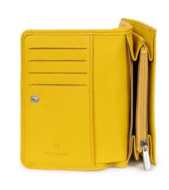 Hexagona Soldes Boutique 52 Hexagona Portefeuille Cuir Vachette Jaune " 467627 "