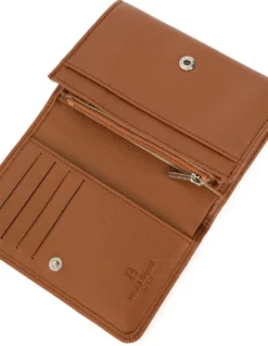 Hexagona Portefeuille Cuir Vachette Tan " 467627 " -Hexagona Soldes Boutique 467627a204 019949100 1625 14062022