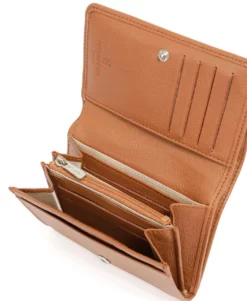 Hexagona Portefeuille Cuir Vachette Tan " 467627 " -Hexagona Soldes Boutique 467627a205 095646800 1625 14062022