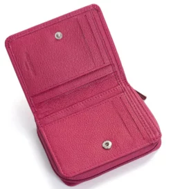 Hexagona Portefeuille 1 Volet Cuir Vachette Fushia " 468322 " -Hexagona Soldes Boutique 46832230004 002025800 1630 18092023