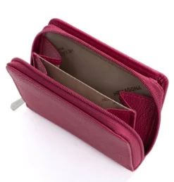Hexagona Portefeuille 1 Volet Cuir Vachette Fushia " 468322 " -Hexagona Soldes Boutique 46832230005 028384000 1630 18092023