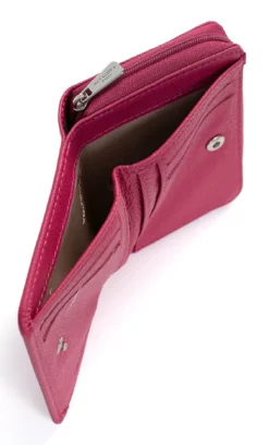 Hexagona Portefeuille 1 Volet Cuir Vachette Fushia " 468322 " -Hexagona Soldes Boutique 46832230006 053989000 1630 18092023