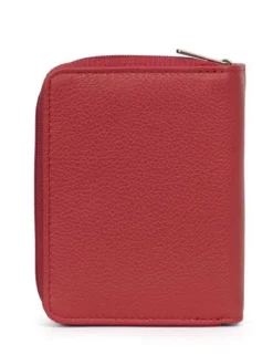 Hexagona Soldes Boutique 46 Hexagona Portefeuille 1 Volet Cuir Vachette Rouge Fonce " 468322 "