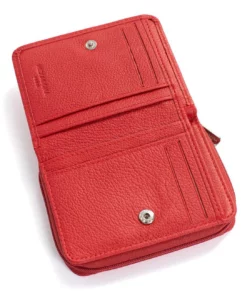 Hexagona Portefeuille 1 Volet Cuir Vachette Fraise " 468322 " -Hexagona Soldes Boutique 468322a234 058594000 1630 18092023