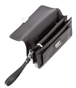 Hexagona Pochette Dragonne 2 Soufflets Vachette Noir " 469376 " -Hexagona Soldes Boutique 469376 noir ouvert 008599500 1757 12102019