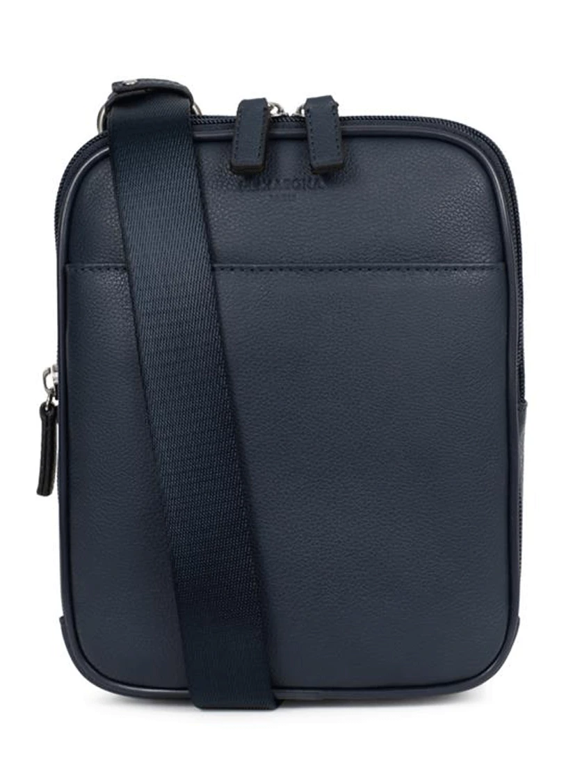 Hexagona Sacoche Cuir De Vachette Graine Marine " 469380 " 4 Hexagona Sacoche Cuir De Vachette Graine Marine " 469380 " – Image 2