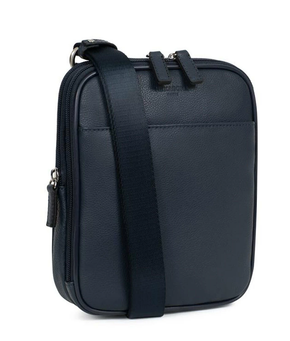 Hexagona Sacoche Cuir De Vachette Graine Marine " 469380 " 5 Hexagona Sacoche Cuir De Vachette Graine Marine " 469380 " – Image 3