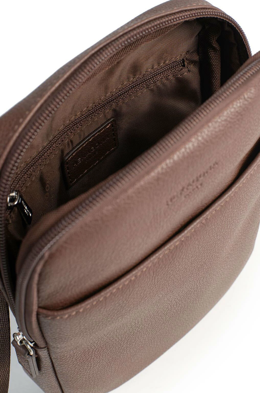 Hexagona Sacoche Cuir De Vachette Graine Chocolat " 469380 " 7 Hexagona Sacoche Cuir De Vachette Graine Chocolat " 469380 " – Image 5