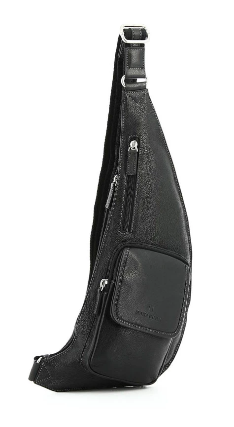 Hexagona Sac Porté Travers Cuir Vachette Noir " 469522 " 3 Hexagona Sac Porté Travers Cuir Vachette Noir " 469522 "