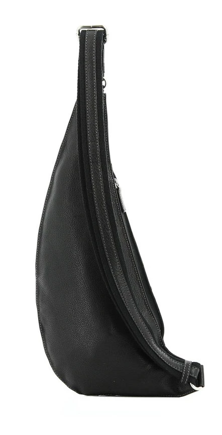 Hexagona Sac Porté Travers Cuir Vachette Noir " 469522 " 4 Hexagona Sac Porté Travers Cuir Vachette Noir " 469522 " – Image 2