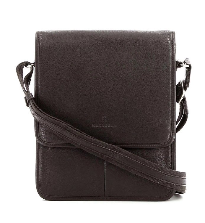 Hexagona Besace Cuir Vachette Marron Fonce " 469548 " 6 Hexagona Besace Cuir Vachette Marron Fonce " 469548 " – Image 4