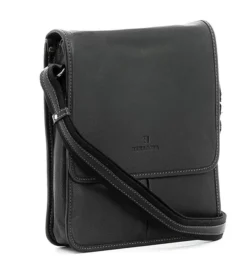 Hexagona Besace Cuir Vachette Noir " 469548 "