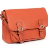 Hexagona Gibecière Cuir De Vachette Grainé Orange " 469707 " -Hexagona Soldes Boutique 46970717002 025827900 1155 03032022
