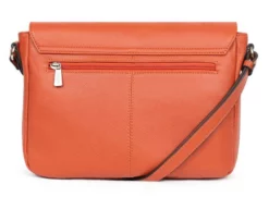 Hexagona Gibecière Cuir De Vachette Grainé Orange " 469707 " -Hexagona Soldes Boutique 46970717003 095491000 1155 03032022
