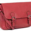 Hexagona Gibecière Cuir De Vachette Grainé Rouge " 469707 " -Hexagona Soldes Boutique 46970788002 048864800 1155 03032022