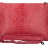 Pochette Cuir Femme Imprimé Python Rouge " THERESA " -Hexagona Soldes Boutique 52theresatr216rorosso3 035907600 1605 21032023