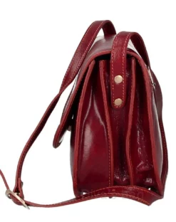 Sac Cuir Vachette Rouge " AMINA " -Hexagona Soldes Boutique 55aminatr260rorosso3 005663300 1605 21032023