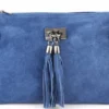 Pochette Cuir Femme Vachette Jeans " TIANNA " -Hexagona Soldes Boutique 61tiannajeans 029047100 1655 05032021