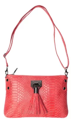 Pochette Cuir Femme Imprimé Python Rouge " THERESA " -Hexagona Soldes Boutique 65theresatr216rorosso5 037427600 1605 21032023