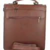 Petit Cartable Cuir Vachette Marron " LEO "