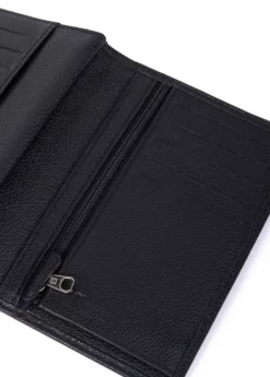 Hexagona Portefeuille Européen Cuir Vachette Grainé Noir " 687808 " -Hexagona Soldes Boutique 68780801005 014048100 1734 30032023