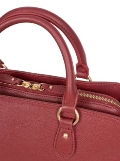 Hexagona Sac Porté Main 2 Poignées Vachette Carmin " 689983 " -Hexagona Soldes Boutique 68998326004 030669000 0912 15092023