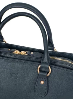 Hexagona Sac Porté Main 2 Poignées Vachette Bleu Pétrole " 689983 " -Hexagona Soldes Boutique 68998367004 074972100 0912 15092023