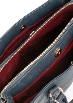 Hexagona Sac Porté Main 2 Poignées Vachette Bleu Pétrole " 689983 " -Hexagona Soldes Boutique 68998367005 067746100 0912 15092023