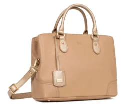 Hexagona Sac Porté Main 2 Poignées Vachette Amande/doré " 689983 " -Hexagona Soldes Boutique 689983a25142 004897800 0912 15092023