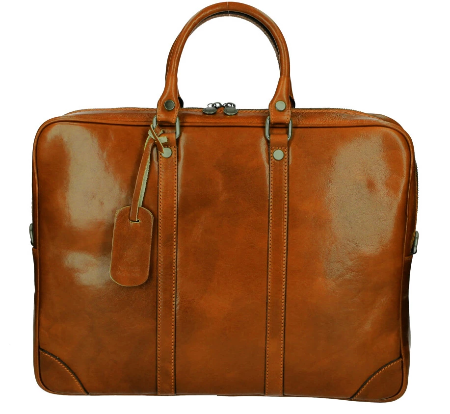 Cartable Cuir Vachette Cognac "GAVIN" 7 Cartable Cuir Vachette Cognac "GAVIN" – Image 5