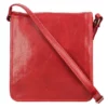 Sacoche Cuir Vachette Rouge " MILANO "