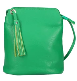 Sac Bandoulière Cuir Verde " LEIA "