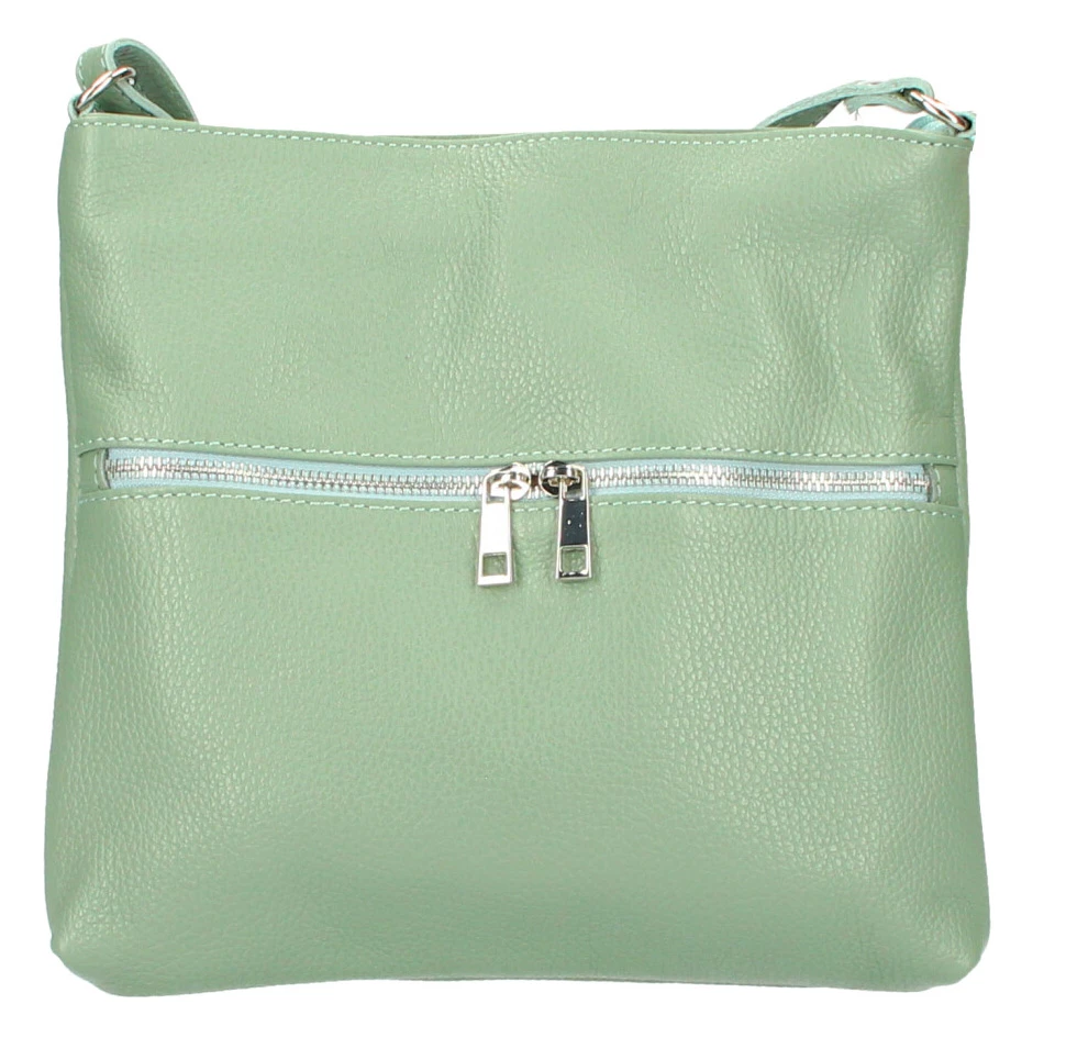 Sac Bandoulière En Cuir Vert Menthe " JOSSLYN " 3 Sac Bandoulière En Cuir Vert Menthe " JOSSLYN "