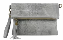 Pochette Cuir Vachette Femme Grey " TECLA " -Hexagona Soldes Boutique 84tecla5grigio 080328400 1727 01032021