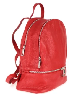 Sac à Dos Cuir Vachette Rouge "ZAIRA" -Hexagona Soldes Boutique 84zairasenrosso1 061891000 1051 12072018