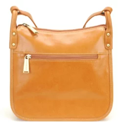 Sac Travers Cuir Vachette Cognac Femme " A123-03 "
