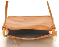 Sac Travers Cuir Vachette Cognac Femme " A123-03 " -Hexagona Soldes Boutique a12303cognacouvert 061137200 1742 20032023