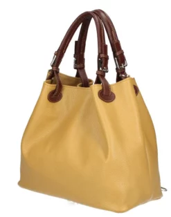 Sac à Main Cuir Senape " AURELIA " -Hexagona Soldes Boutique aurelia senape 090302100 1517 04112022