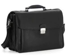 Hexagona Serviette 3 Soufflets Cuir Vachette Noir " 469546 " -Hexagona Soldes Boutique cartable curi vachette hexagona 469546 noir 1 015557300 1043 04102019