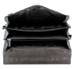 Hexagona Serviette 3 Soufflets Cuir Vachette Noir " 469546 " -Hexagona Soldes Boutique cartable curi vachette hexagona 469546 noir 4 021308700 1043 04102019