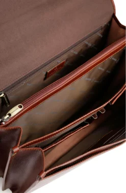 Hexagona Serviette 3 Soufflets Cuir Vachette Marron " 119074 " -Hexagona Soldes Boutique cartablea4encuirdevachette1190745 041819700 1126 12072021