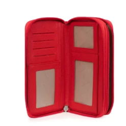 Hexagona Compagnon De Voyage En Cuir De Vachette Fraise " 467399 "