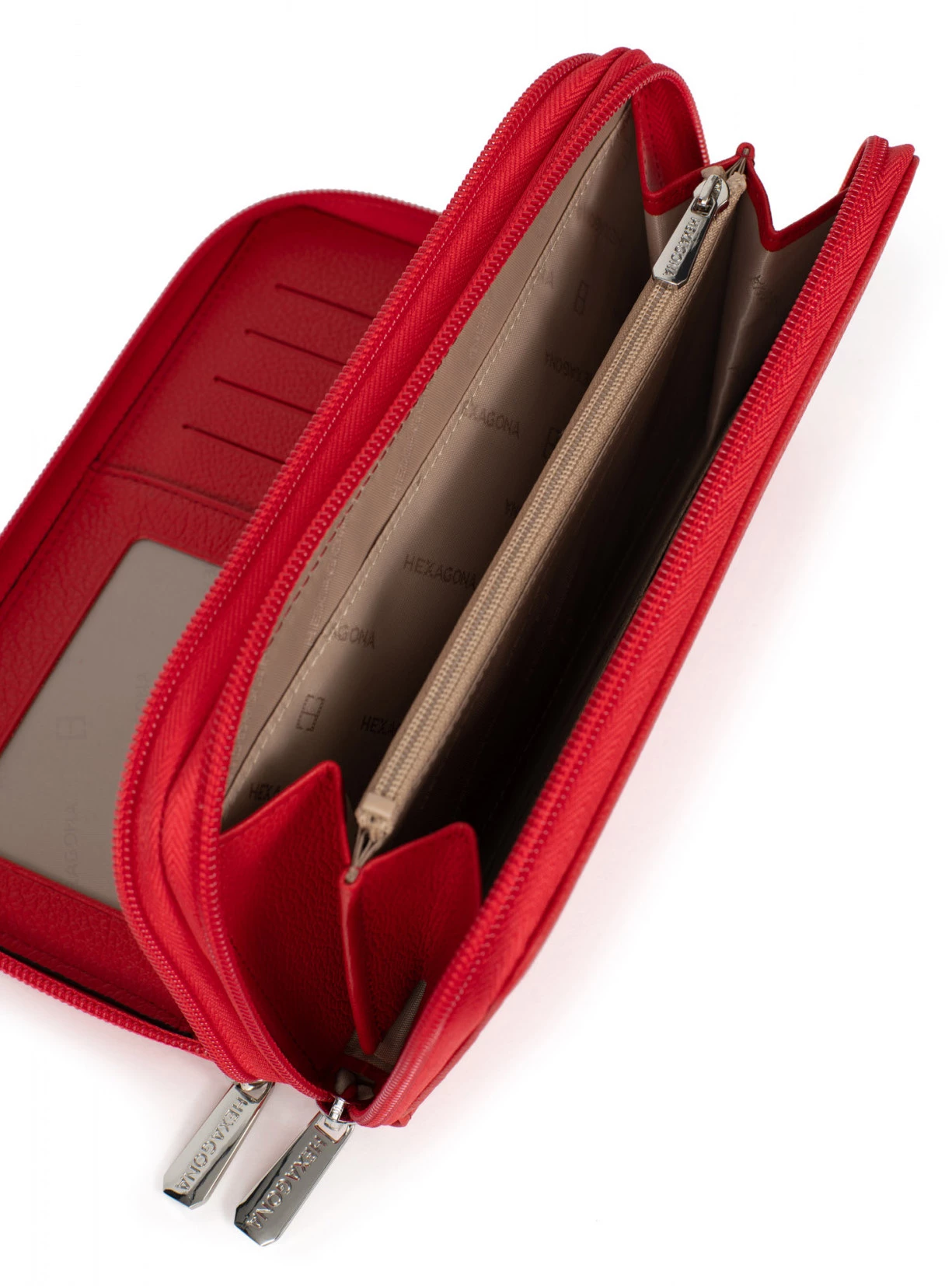 Hexagona Compagnon De Voyage En Cuir De Vachette Fraise " 467399 " 6 Hexagona Compagnon De Voyage En Cuir De Vachette Fraise " 467399 " – Image 4