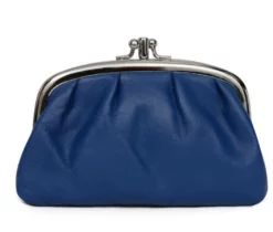 Hexagona Porte Monnaie Cuir D'agneau Bleu " E77270 "