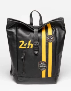 Sac à Dos Cuir 24 H Le Mans Noir " FERNANDO " -Hexagona Soldes Boutique fernandbackpackblacka28i8462 000267600 0956 22022024