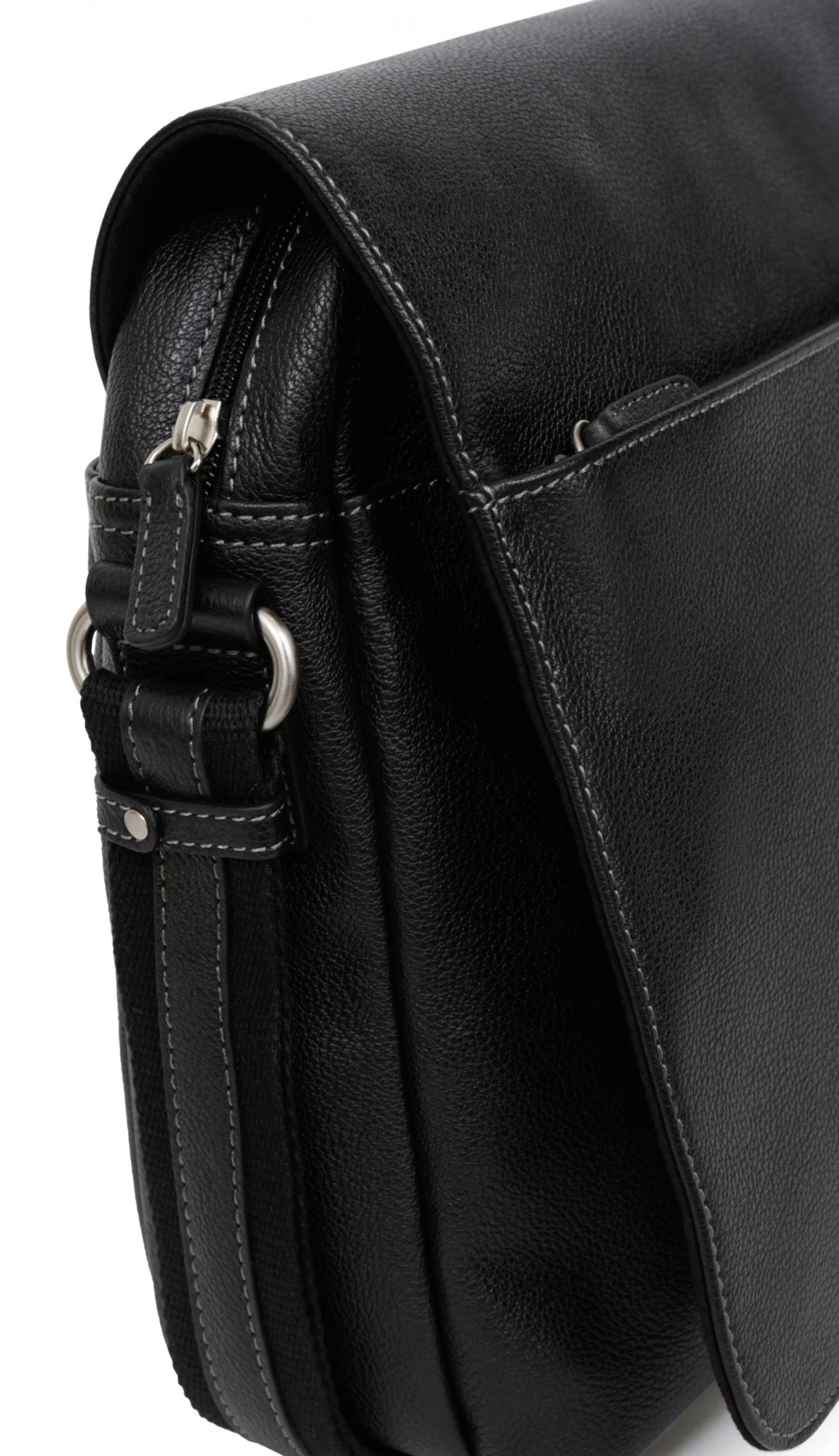 Hexagona Gibecière A4 En Cuir De Vachette Avec Poche Tablette Noir " 466184 " 4 Hexagona Gibecière A4 En Cuir De Vachette Avec Poche Tablette Noir " 466184 " – Image 2