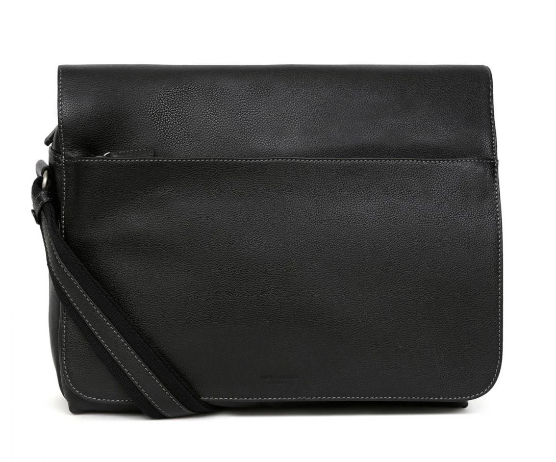 Hexagona Gibecière A4 En Cuir De Vachette Avec Poche Tablette Noir " 466184 " 7 Hexagona Gibecière A4 En Cuir De Vachette Avec Poche Tablette Noir " 466184 " – Image 5